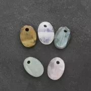 Pendente sfaccettato ovale 14x10 mm Aventurine x1