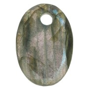 Pendente sfaccettato ovale 14x10 mm Labradorite x1