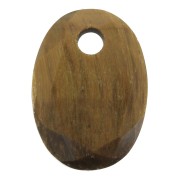 Pendente sfaccettato ovale 14x10 mm Occhio di tigre x1