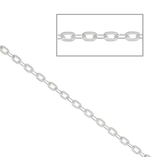 Catena maglia forçat specchio 1.6 mm in Argento 925 x50cm
