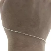 Catena maglia forçat specchio 1.6 mm in Argento 925 x50cm