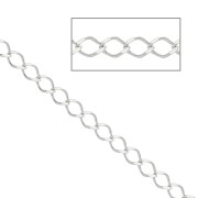 Catena maglia rombo specchio 2.3 mm in Argento 925 x50cm