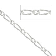 Catena maglia figaro alternata (1x1) 2.05 mm in Argento 925 x50 cm|raw }}