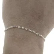 Catena maglia figaro alternata (1x1) 2.05 mm in Argento 925 x50 cm