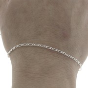 Catena maglia figaro alternata 1.75 mm in Argento 925 x50 cm