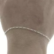 Catena maglia figaro alternata 1.75 mm in Argento 925 x50 cm