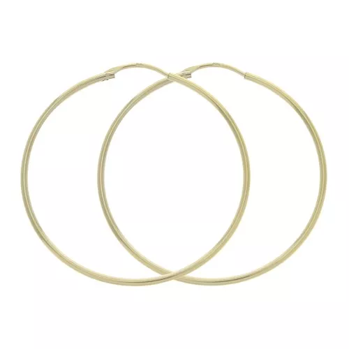 Orecchini a cerchio da decorare 38 mm Placcato oro 3 microns x2