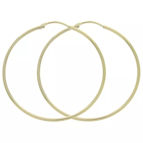 Orecchini a cerchio da decorare 45 mm Placcato oro 3 microns x2