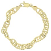 Bracciale maglia marine rotonda 7.8 mm Placcato oro 3 microns x19 cm|raw }}