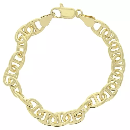 Bracciale maglia marine rotonda 7.8 mm Placcato oro 3 microns x19 cm