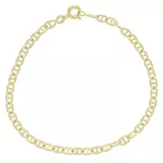 Bracciale maglia marine rontonda 3.8 mm Placcato oro 3 microns x19 cm