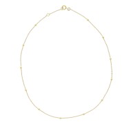 Girocollo maglia forçat alternando le pall 2.5 mm (1x3) Placcato oro 3micronx42 cm