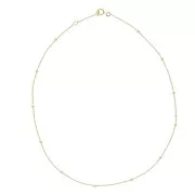 Girocollo maglia forçat alternando le pall 2.5 mm (1x3) Placcato oro 3micronx42 cm