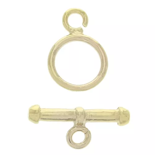 Chiusura a T per bracciale o collana 13 mm Placcato oro 3 microns x1