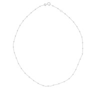 Girocollo maglia forçat alternando le palle 2.5 mm (1x1) - Argento 925 x42 cm