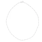 Girocollo maglia forçat alternando le palle 2.5 mm (1x1) - Argento 925 x42 cm