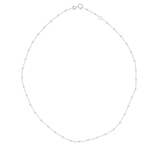 Girocollo maglia forçat alternando le palle 2.5 mm (1x1) - Argento 925 x42 cm