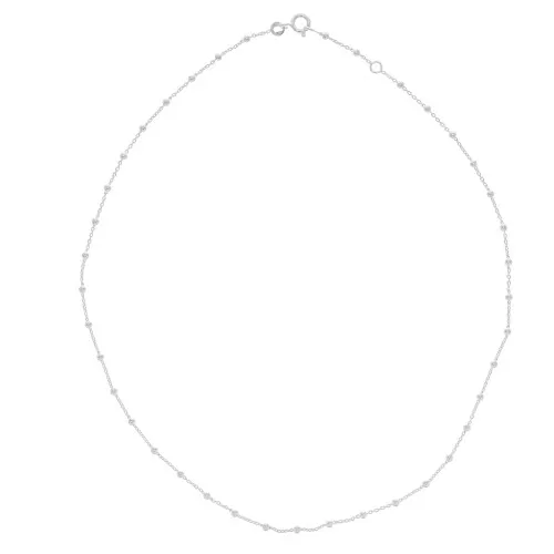 Girocollo maglia forçat alternando le palle 2.5 mm (1x1) - Argento 925 x42 cm