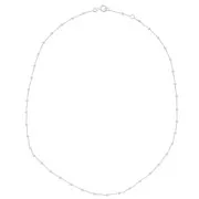 Girocollo maglia forçat alternando le palle 2.5 mm (1x1) - Argento 925 x45 cm