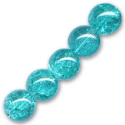 Cracked Beads mm. 14 Aquamarine x4|raw }}