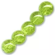 Cracked Beads mm. 12 Peridot x5