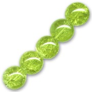 Cracked Beads mm. 10 Peridot x10