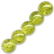 Cracked Beads mm. 10 Light Olivine x10|raw }}