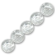Cracked Beads mm. 10 Crystal x10|raw }}