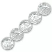 Cracked Beads mm. 10 Crystal x10