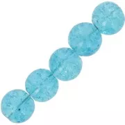 Cracked Beads mm.  8 Aquamarine x20