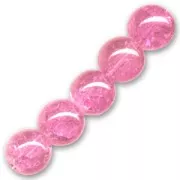 Cracked Beads mm.  6 Light Rose x25