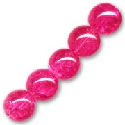 Cracked Beads mm.  6 Framboise x25