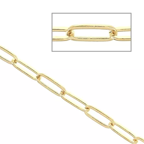 Catena rettangolare mm. 2.8 Gold filled x cm.50