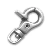 Chiusura moschettone mm. 21 argentato antico x1