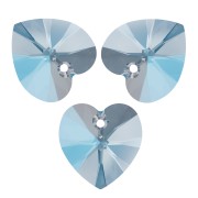 Cuore PureCrystal 6228 14,4x14mm Aquamarine Shimmer x1