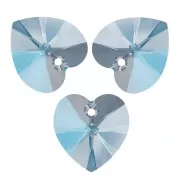 Cuore PureCrystal 6228 14,4x14mm Aquamarine Shimmer x1