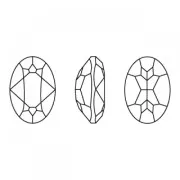 Cabochon PureCrystal 4120 ovale 8x6mm Aquamarine Ignite x1