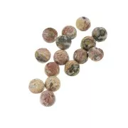 Cabochon rotondo 6 mm pietra gemma - Jaspe Leopard x1