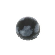 Cabochon rotondo 6 mm pietra gemma - Obsidiinne Mouchetée x1