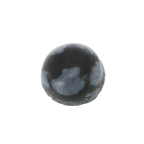 Cabochon rotondo 6 mm pietra gemma - Obsidiinne Mouchetée x1