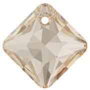 Pendente Princess Cut PureCrystal 6431 9 mm Crystal Goldin Shadow x1