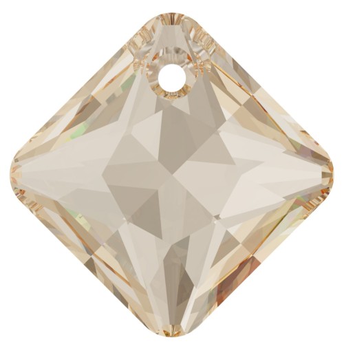 Pendente Princess Cut PureCrystal 6431 9 mm Crystal Goldin Shadow x1