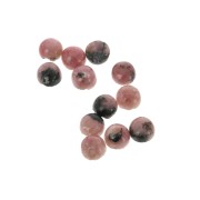 Cabochon rotondo 6 mm pietra gemma - Rhodonite x1