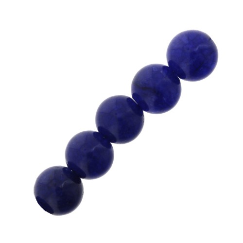 Perle di gemme tonde 6 mm Blu Agate x15