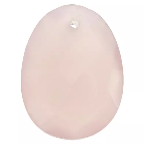 Pendente gemma sfaccettato ovale 20x15 mm Calcedoine Rose x1