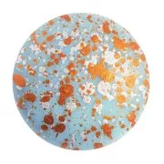 Cabochon di vetro di Puca® 25 mm Opaque Aqua Tweedy x1