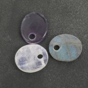 Sequin ovale 12x10 mm Pietra Gemma - Labradorite x1