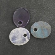 Sequin ovale 12x10 mm Pietra Gemma - Amethyste x1