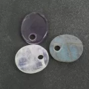 Sequin ovale 12x10 mm Pietra Gemma - Pietra di Luna x1