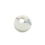 Sequin rotondo 6 mm Pietra Gemma - Howlite x1|raw }}